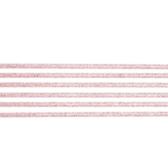 Set of 6 pink glitter reusable 11” straws - Picture 2 of 6
